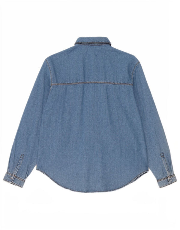Camisa jeans Zara Boys 13-14 anos azul algodão