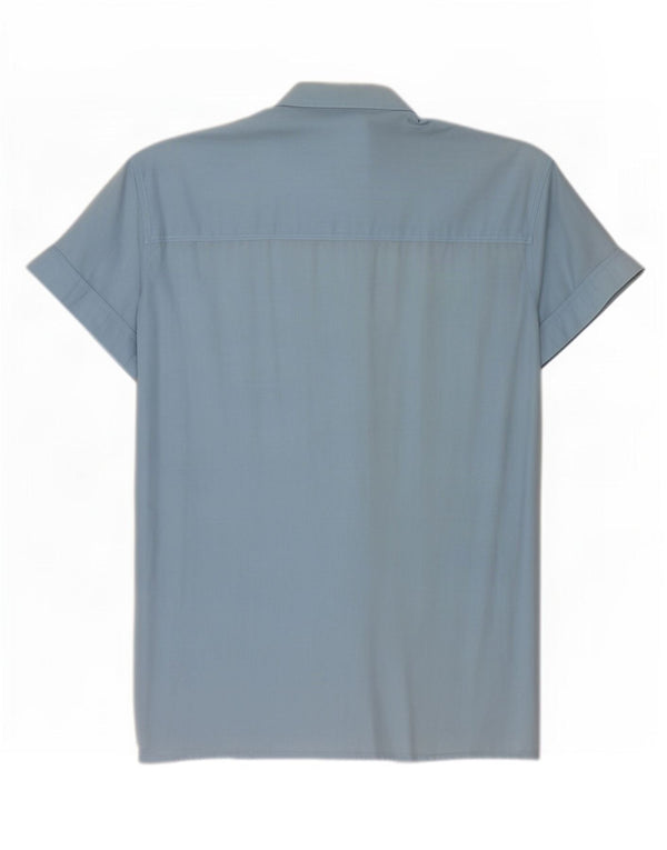 Camisa masculina de manga curta Lee XL azul algodão