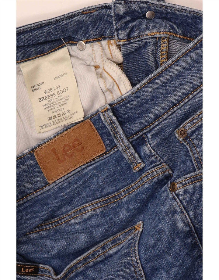 Lee Womens Breese Bootcut Jeans W28 L29 Azul Algodão