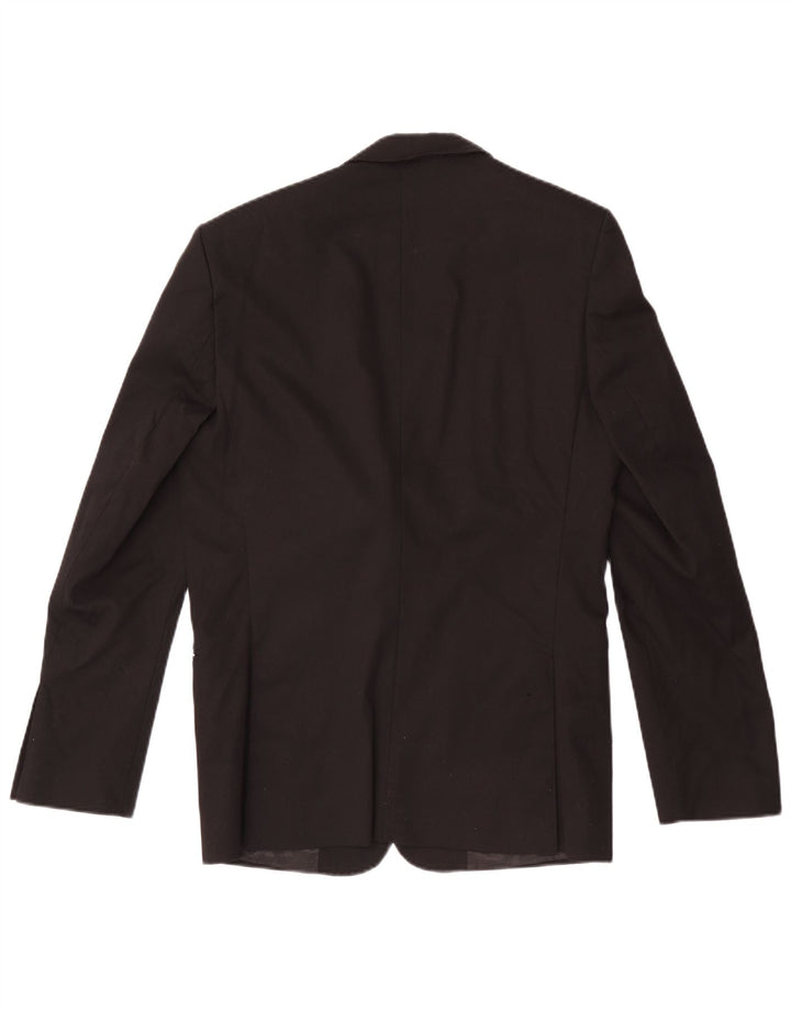 Jaqueta blazer masculina Zara com 2 botões EU 48 algodão preto médio
