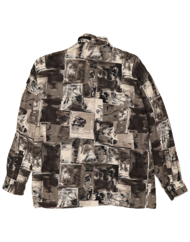 Camisa masculina IMPERIAL grande viscose cinza patchwork