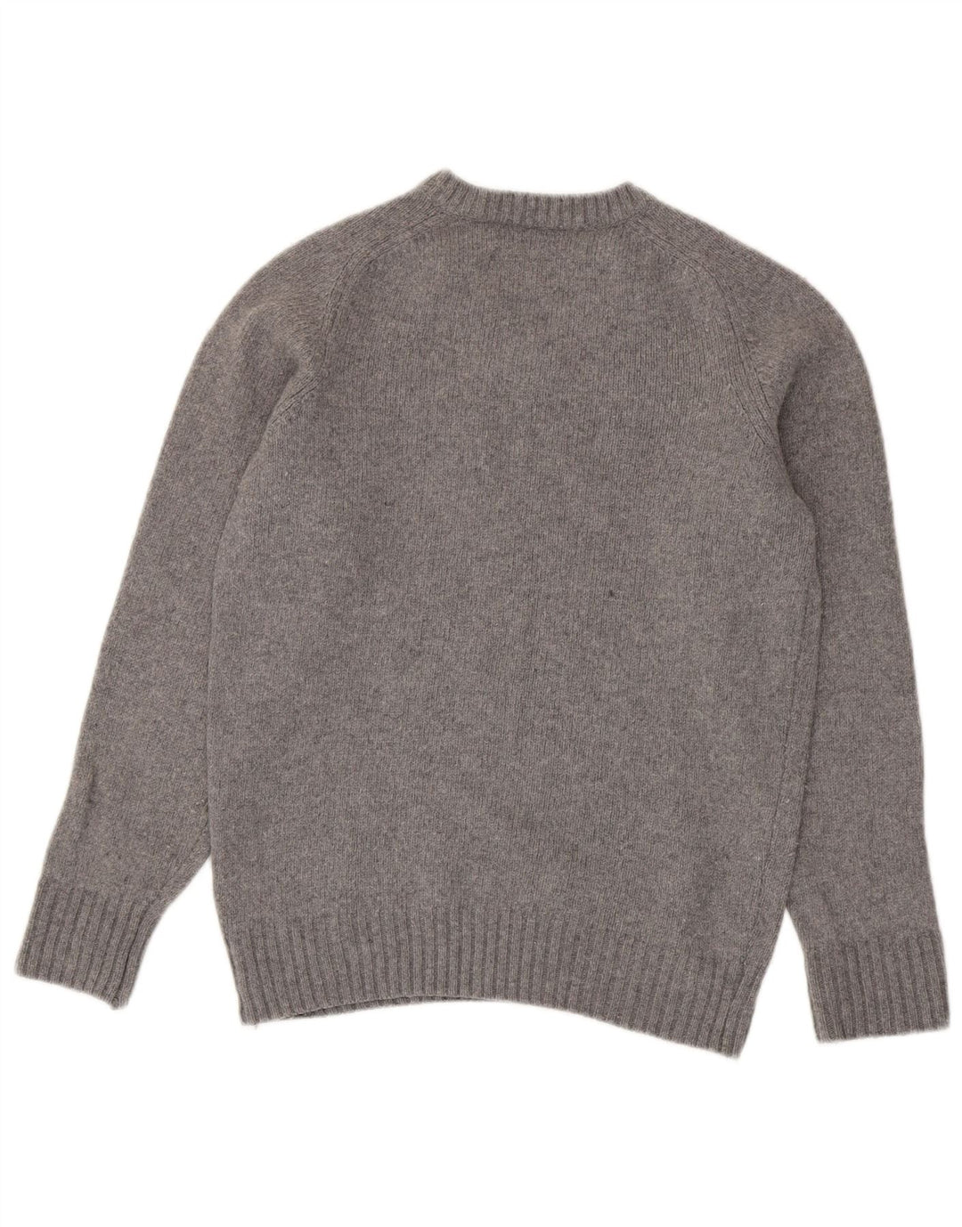 Suéter masculino Zara com decote em V de lã cinza médio