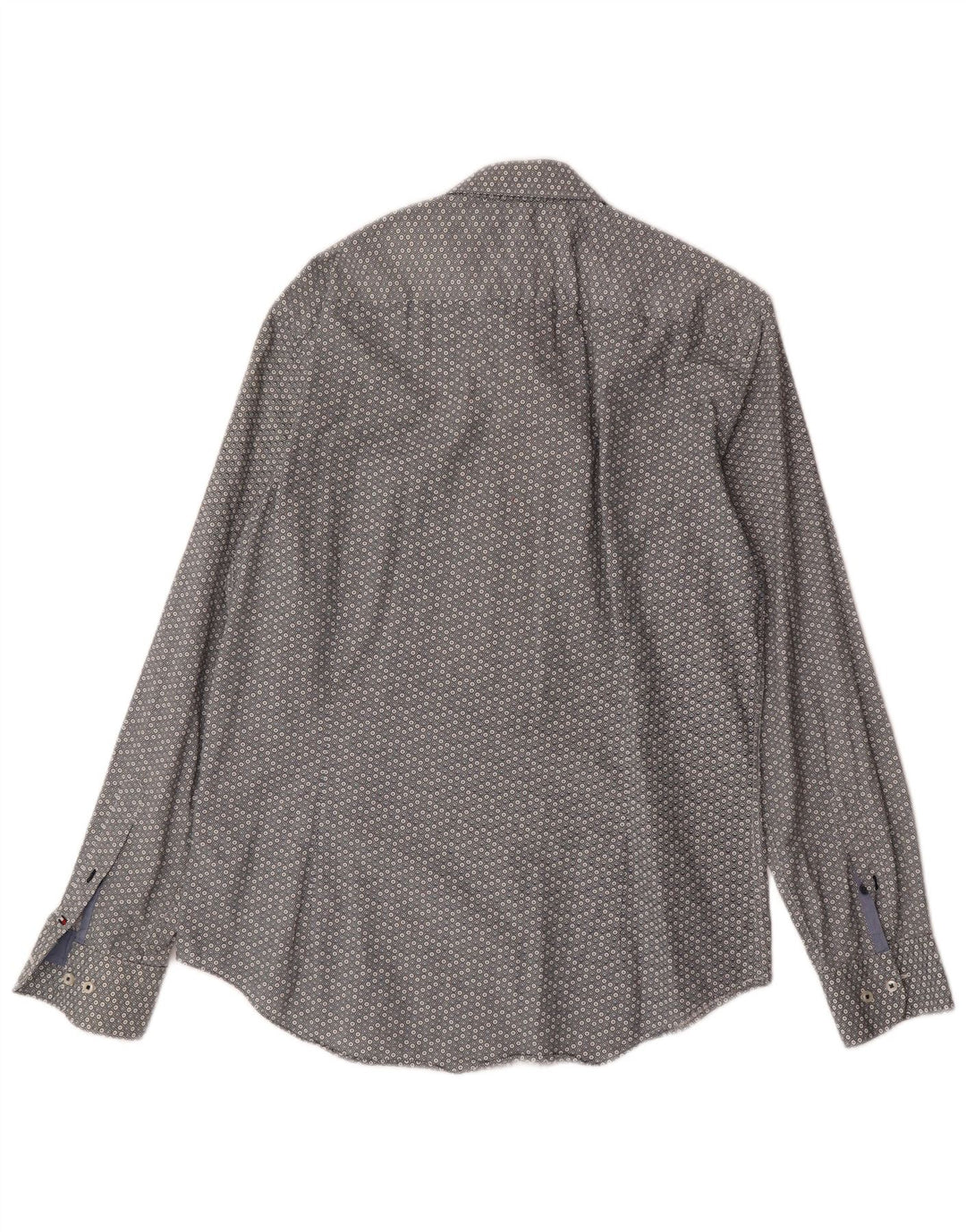 Camisa masculina TOMMY HILFIGER grande algodão manchado cinza
