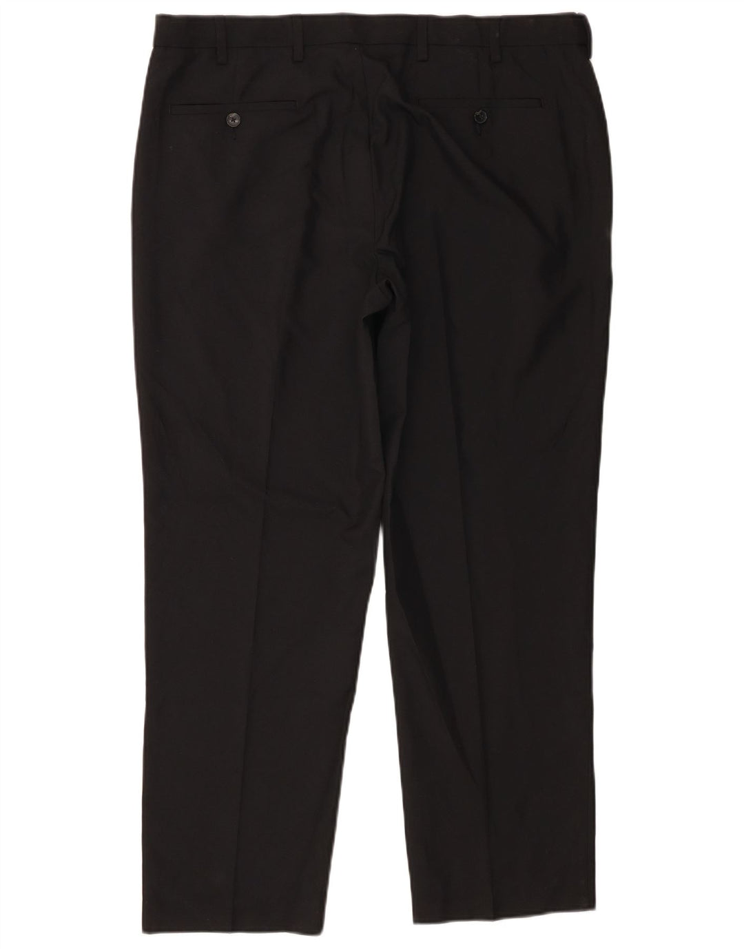 Calça chino masculina Marks & Spencer de ajuste regular W38 L29 poliéster preto