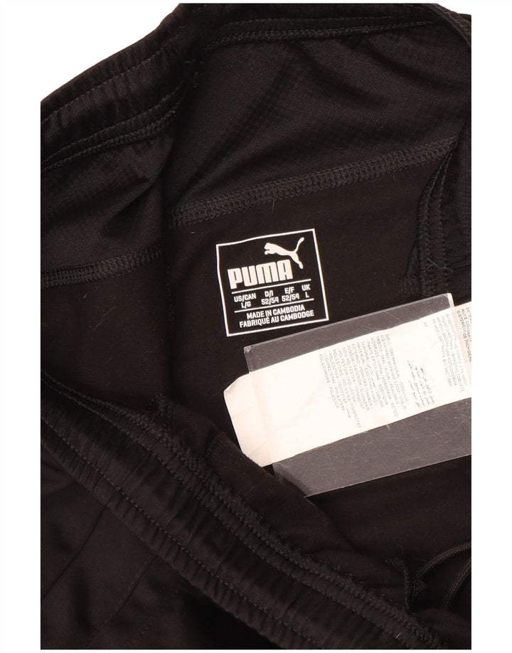 Calça de treino masculina Puma Graphic grande poliéster preto