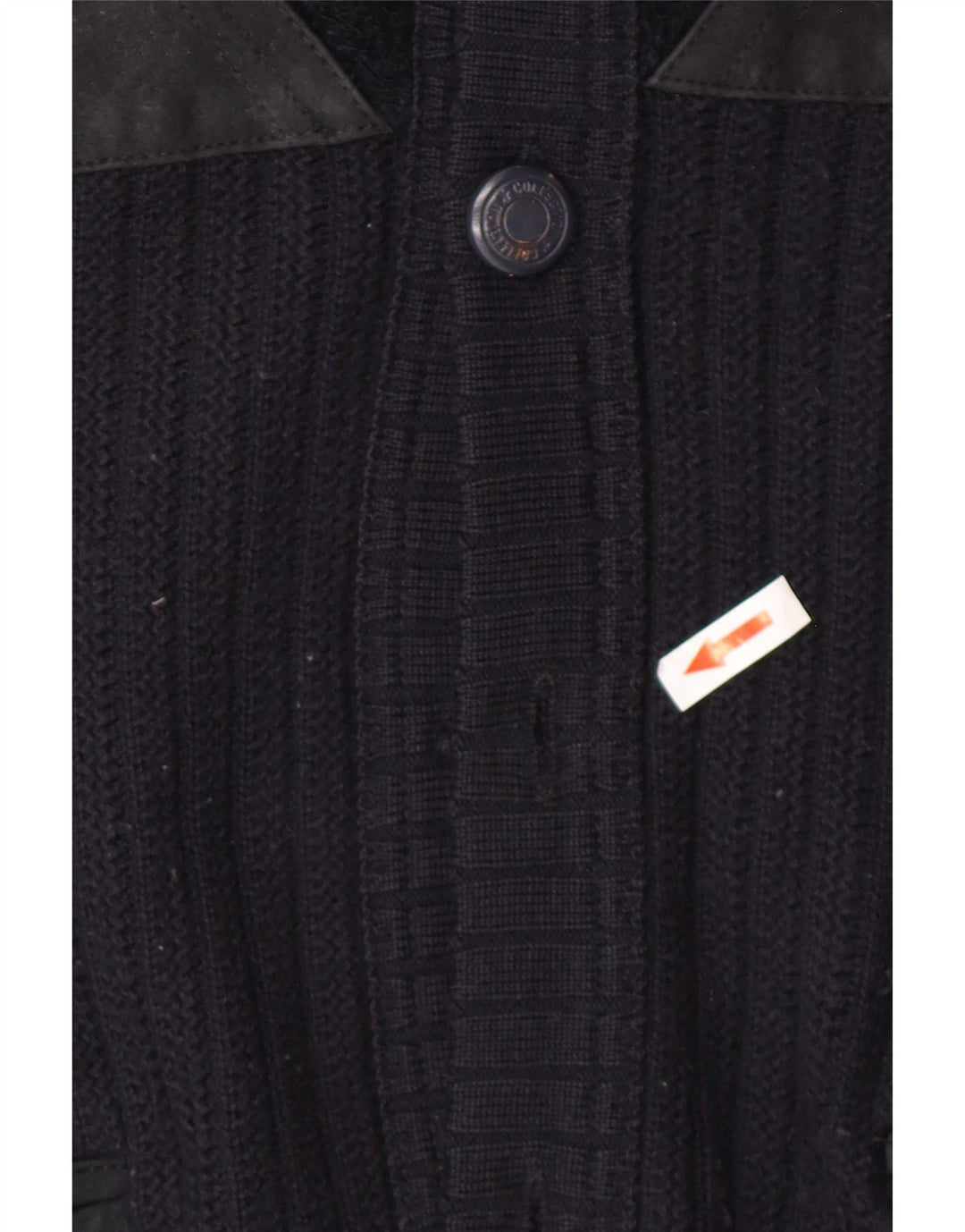 Suéter cardigã masculino Malagrida médio azul marinho colorblock