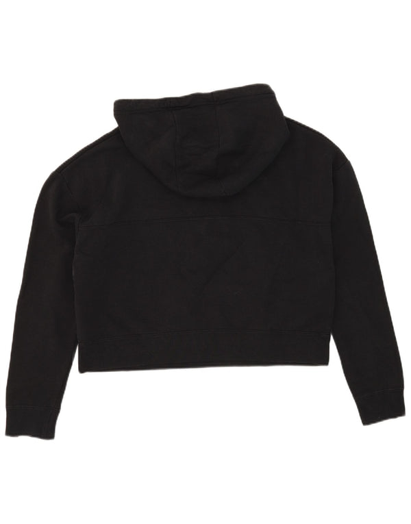 Jumper com capuz gráfico feminino Nike Oversized Crop UK 10 pequeno algodão preto