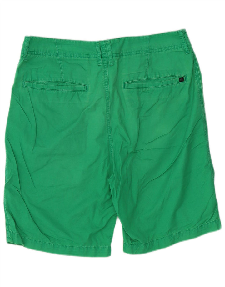 Quiksilver Mens Chino Shorts W32 Algodão Verde Médio