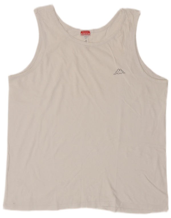 Top colete feminino Kappa UK 18 XL algodão branco