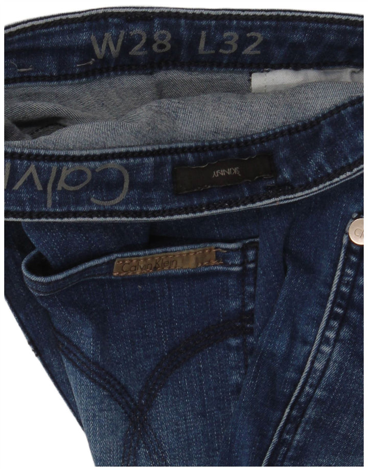 Calça jeans skinny feminina Calvin Klein W28 L32 azul