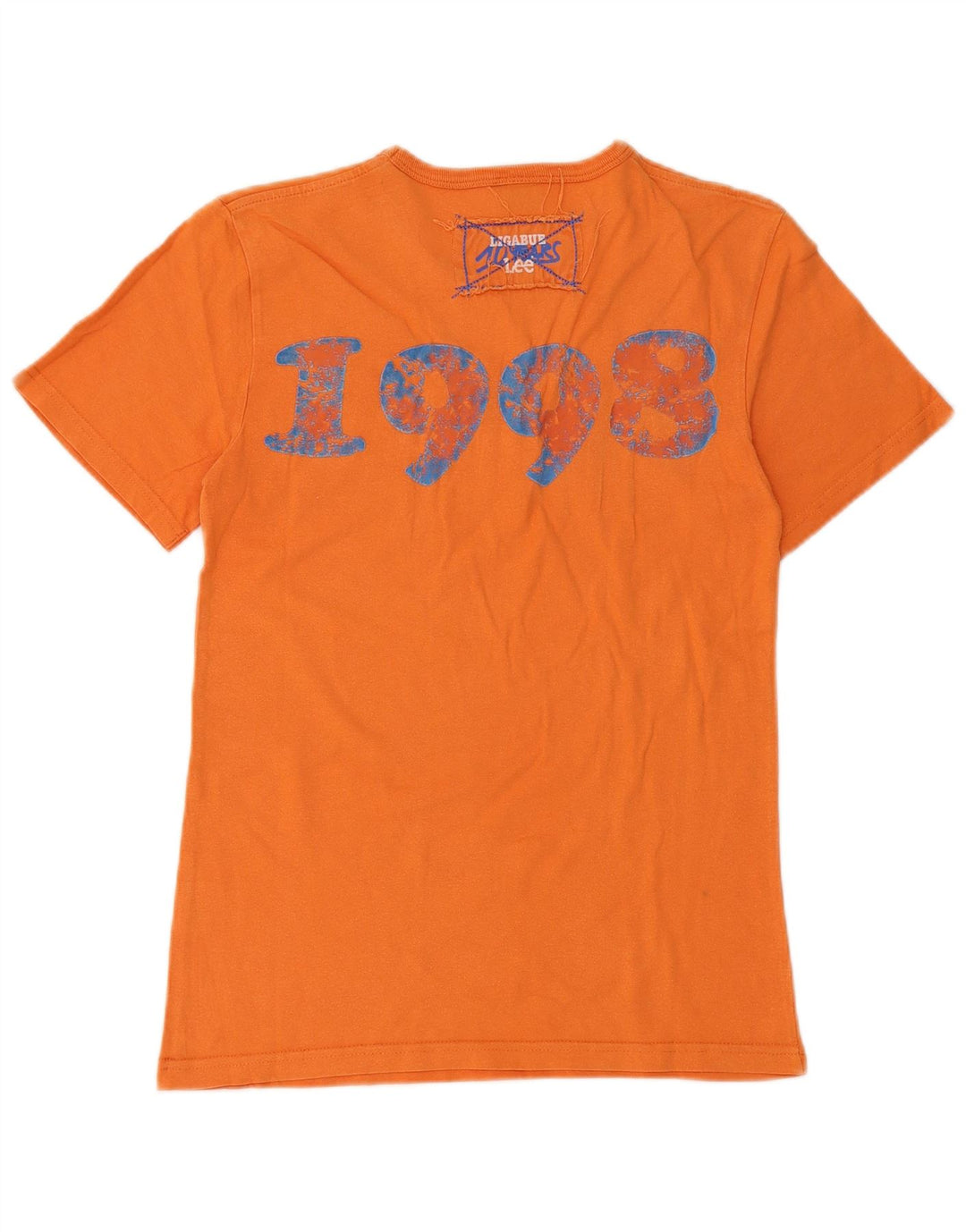 Lee Mens Graphic Camiseta Top Médio Algodão Laranja