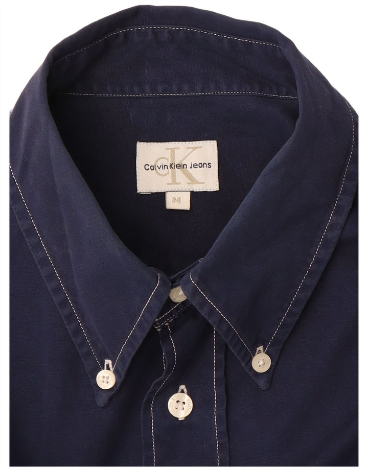 Camisa masculina Calvin Klein Jeans média azul marinho