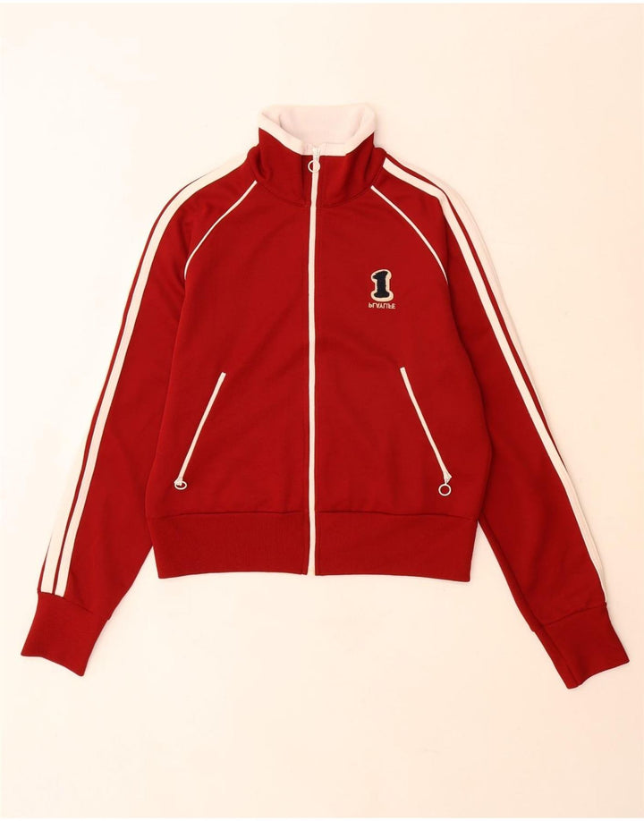 Playlife Womens Tracksuit Top Jacket UK 12 Médio Vermelho