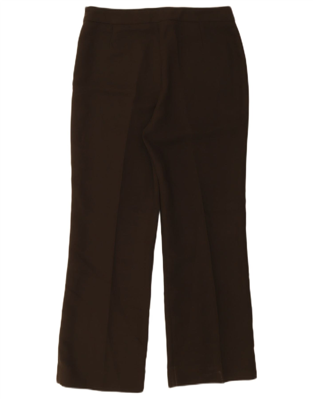 Calça feminina reta casual Zara EU 40 médio W30 L28 poliéster marrom