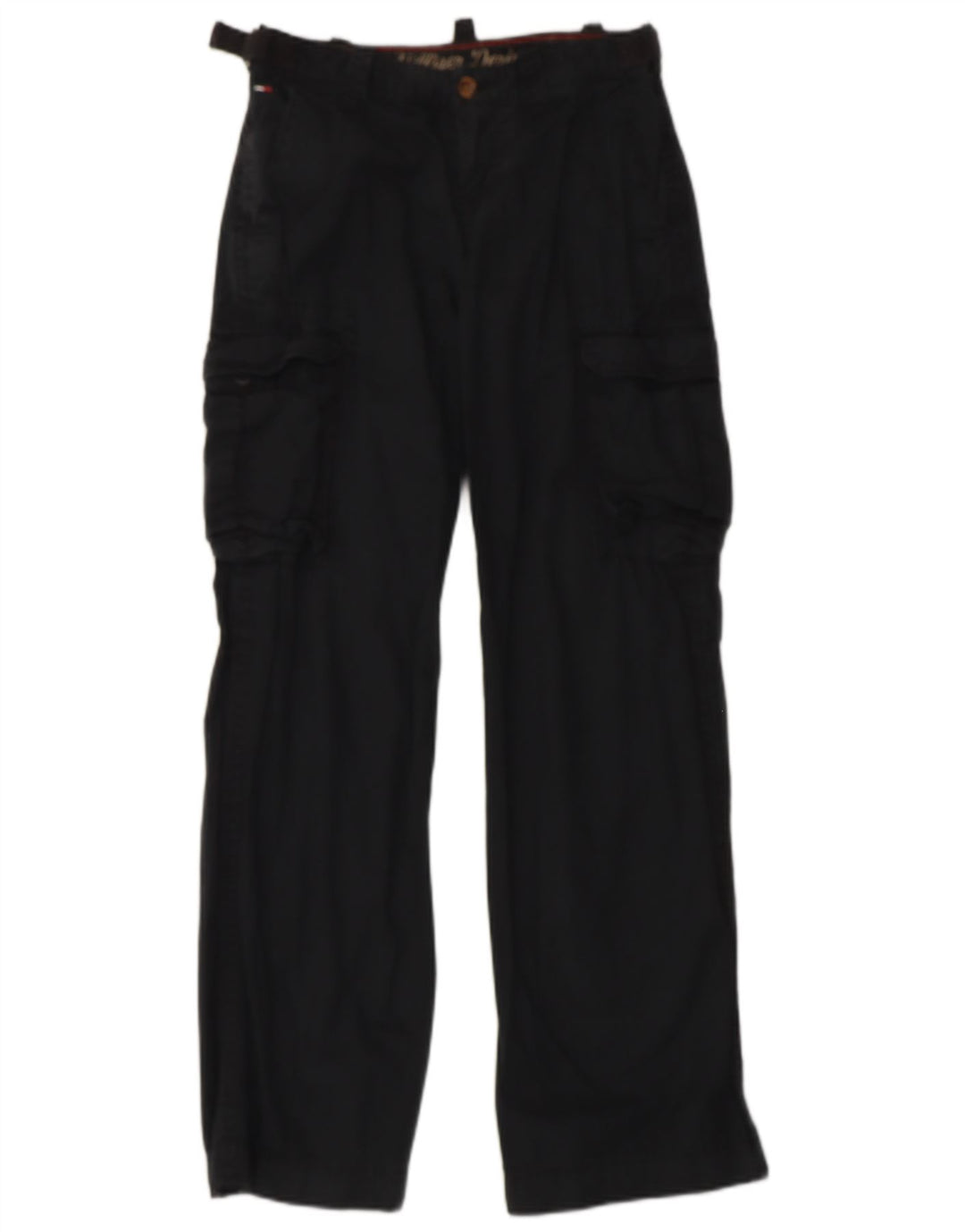 Calça cargo feminina TOMMY HILFIGER W26 L32 algodão preto