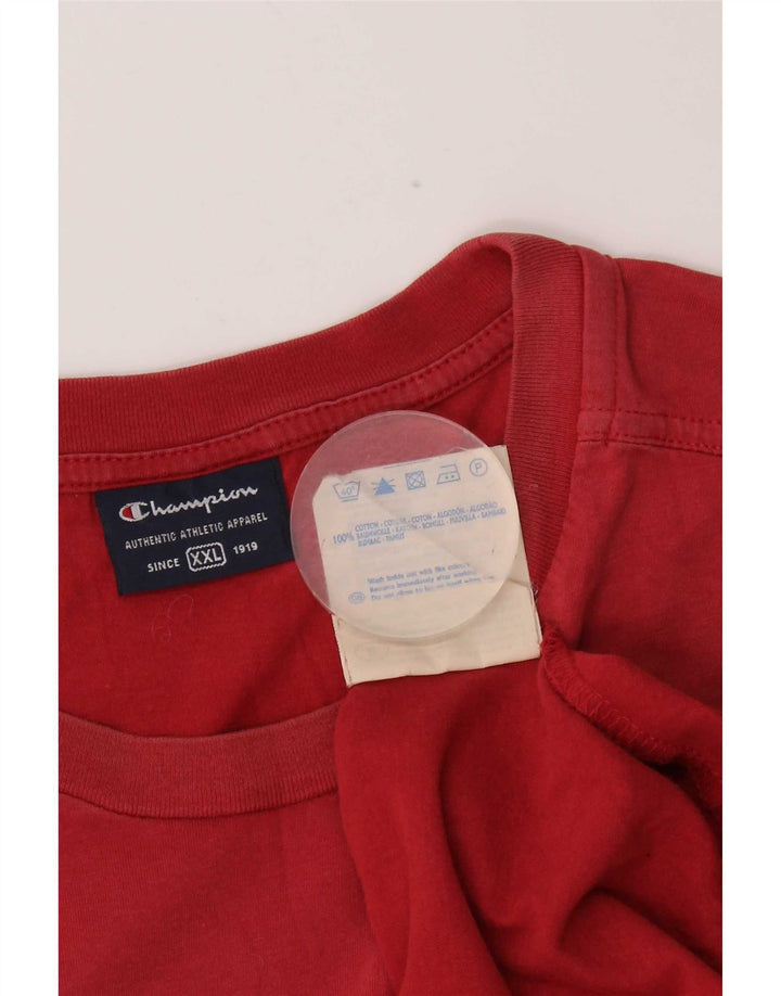 Camiseta feminina estampada Champion 2XL algodão vermelho