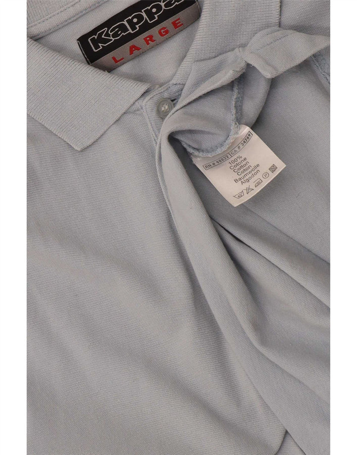 Camisa polo masculina Kappa Regular Fit grande algodão azul