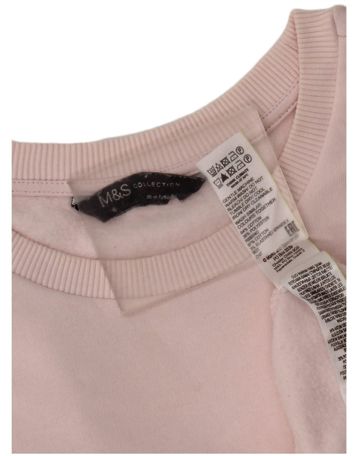 Suéter feminino Marks & Spencer Reino Unido 16 grande algodão rosa