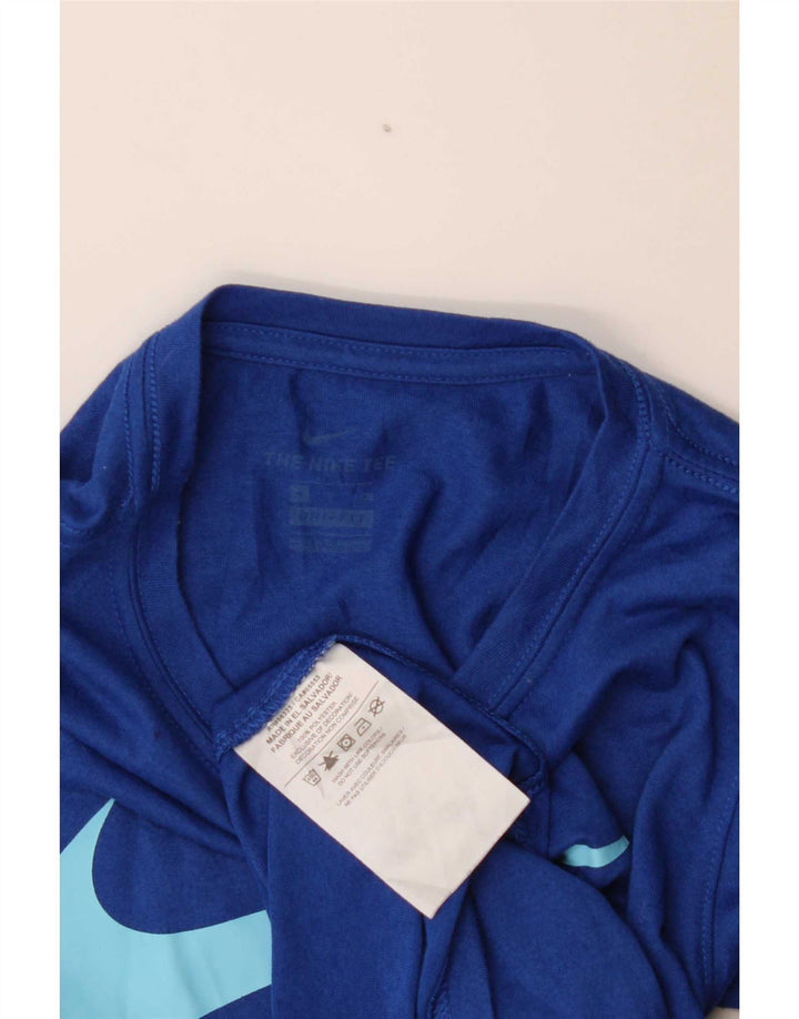 Camiseta Nike Boys Dri Fit Graphic Top 9-10 anos Azul Poliéster