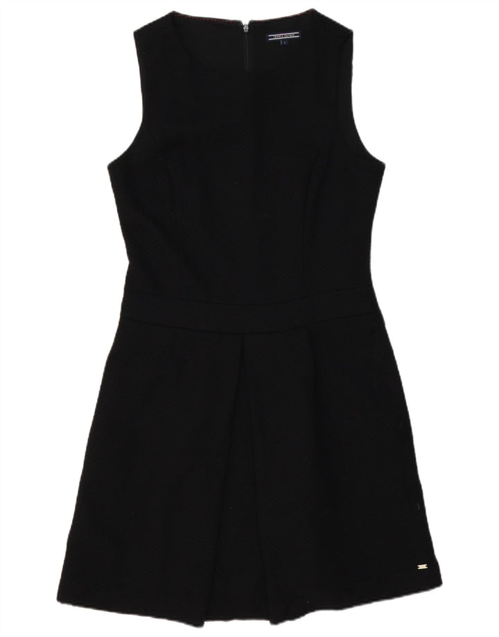 Vestido feminino Tommy Hilfiger sem mangas evasê US 8 médio preto poliéster