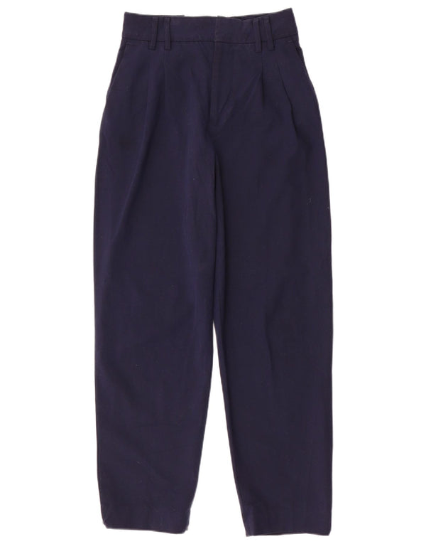 Zara Calça Chino Cônica Feminina Cintura Alta UE 32 2XS W22 L27 Azul Marinho