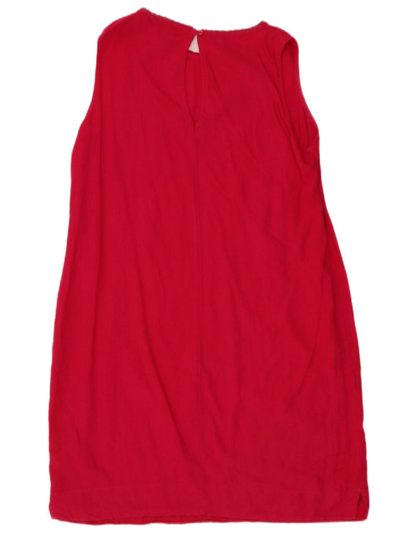 Vestido feminino Marks & Spencer sem mangas, tamanho UK 14, grande, rosa, linho