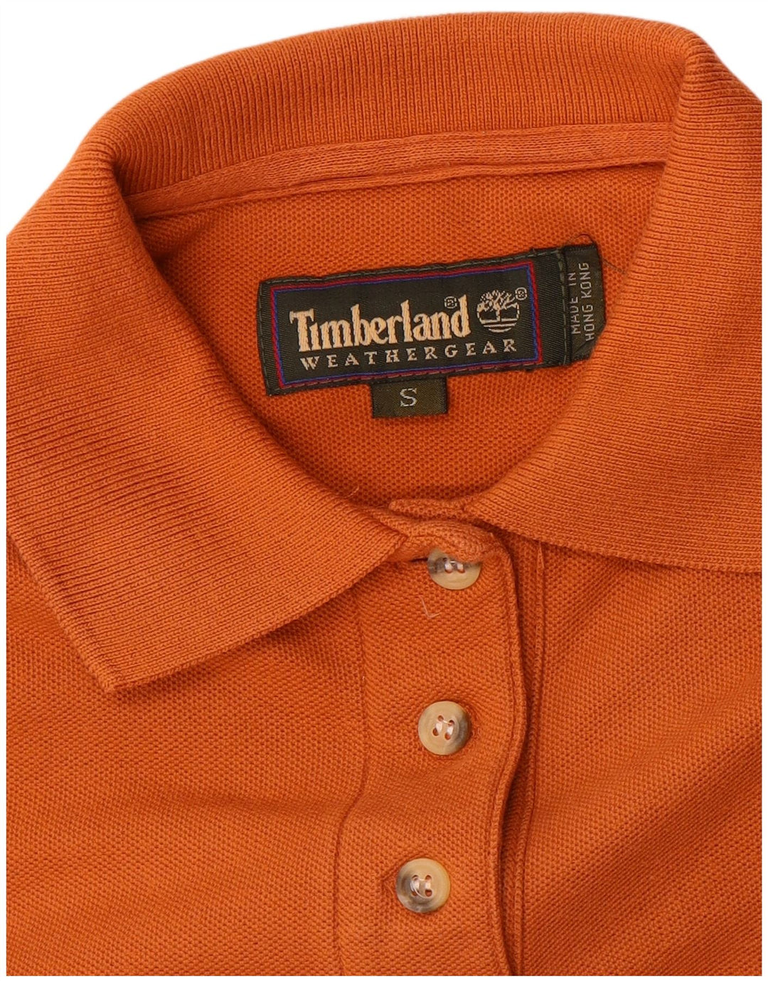 Camisa polo feminina TIMBERLAND UK 10 pequena laranja