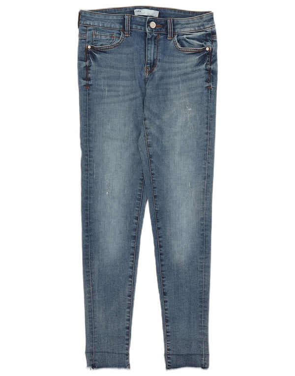 Calça jeans skinny feminina Zara EU 36 XS W26 L27 azul algodão