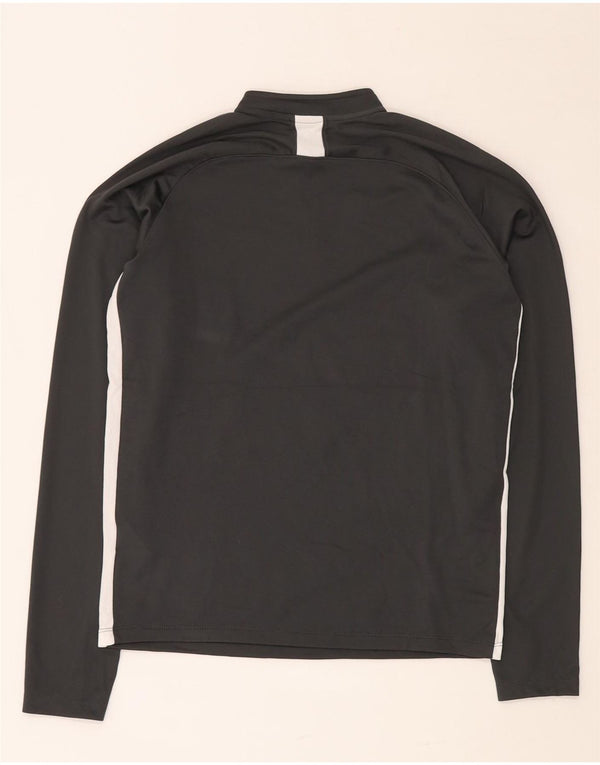 NIKE Meninos Dri Fit Zip Neck Pullover Treino Top 13-14 Anos XL Cinza