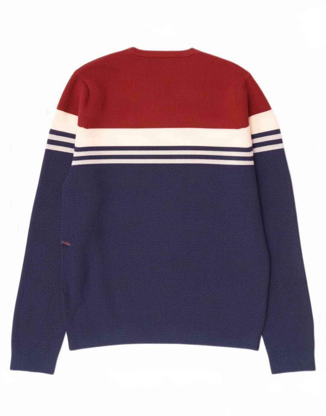 Suéter masculino Marks & Spencer com gola redonda grande bloco colorido azul