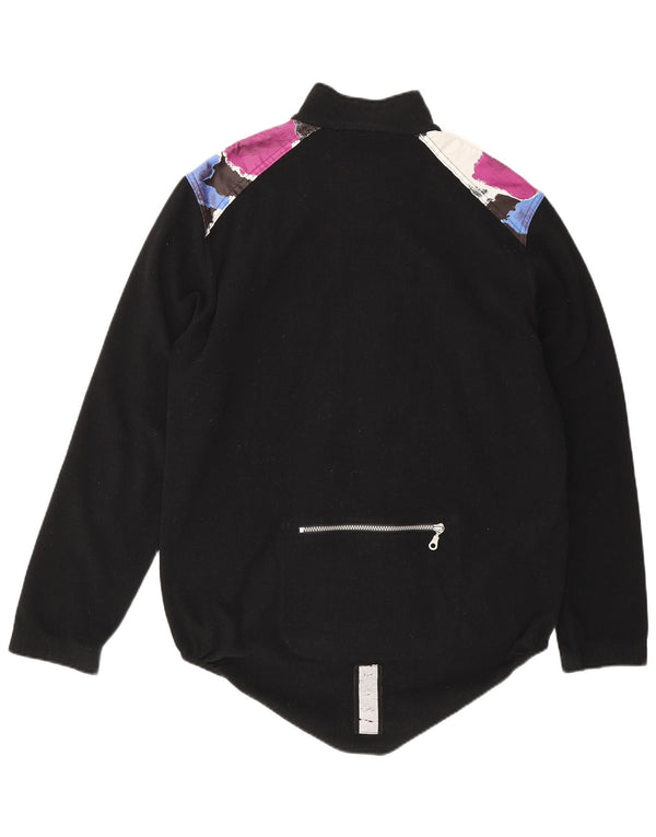 Loffler Mens Fleece Jacket UK 38 Médio Preto Geométrico
