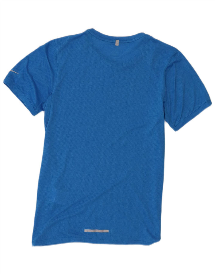 Camiseta masculina Nike Dri Fit Top pequeno azul poliéster