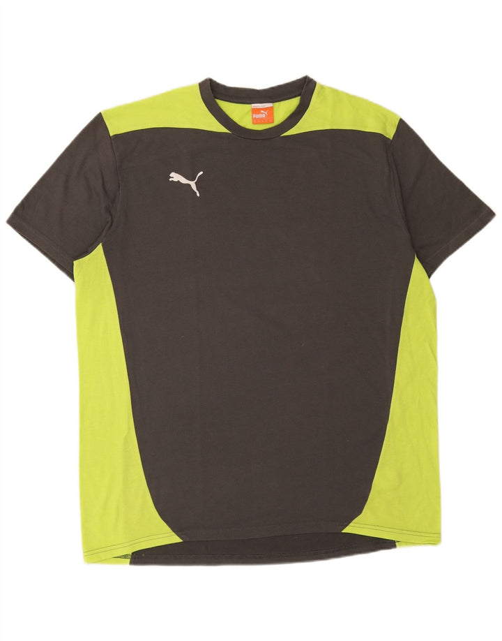 Camiseta masculina Puma Top XL cinza colorblock