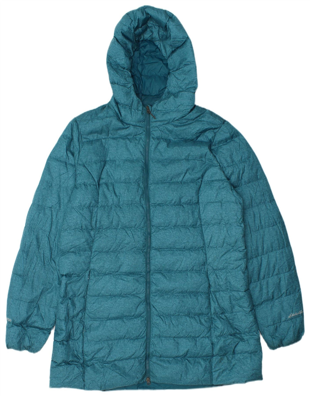 Casaco feminino acolchoado com capuz EDDIE BAUER UK 14 grande azul