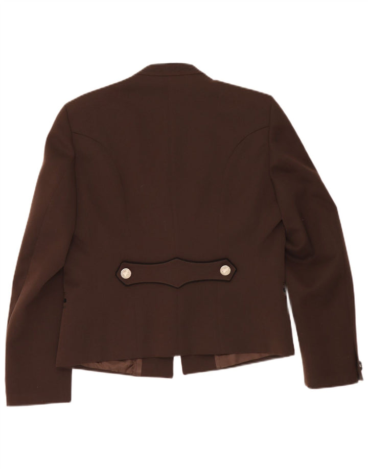 Jaqueta Blazer Feminina Vintage Reino Unido 14 Marrom Médio