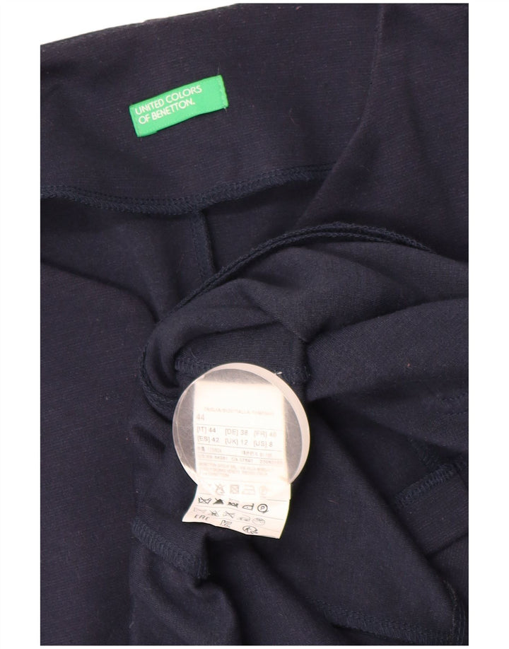 Jaqueta blazer feminina Benetton com 1 botão e 1 botão Reino Unido 12 médio azul marinho