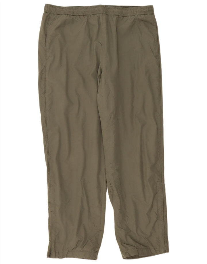 Calça de treino masculina Izod grande poliéster cáqui