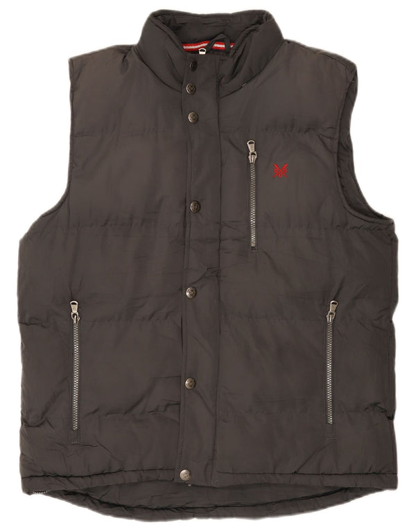 Crew Clothing Mens acolchoado Gilet UK 38 poliéster cinza médio