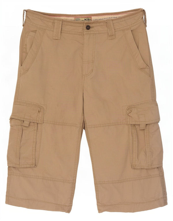 Bermuda cargo masculina Fat Face W32 algodão bege médio
