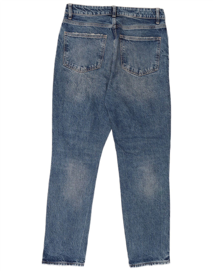 Zara Jeans femininos desgastados slim EU 40 médio W30 L27 azul