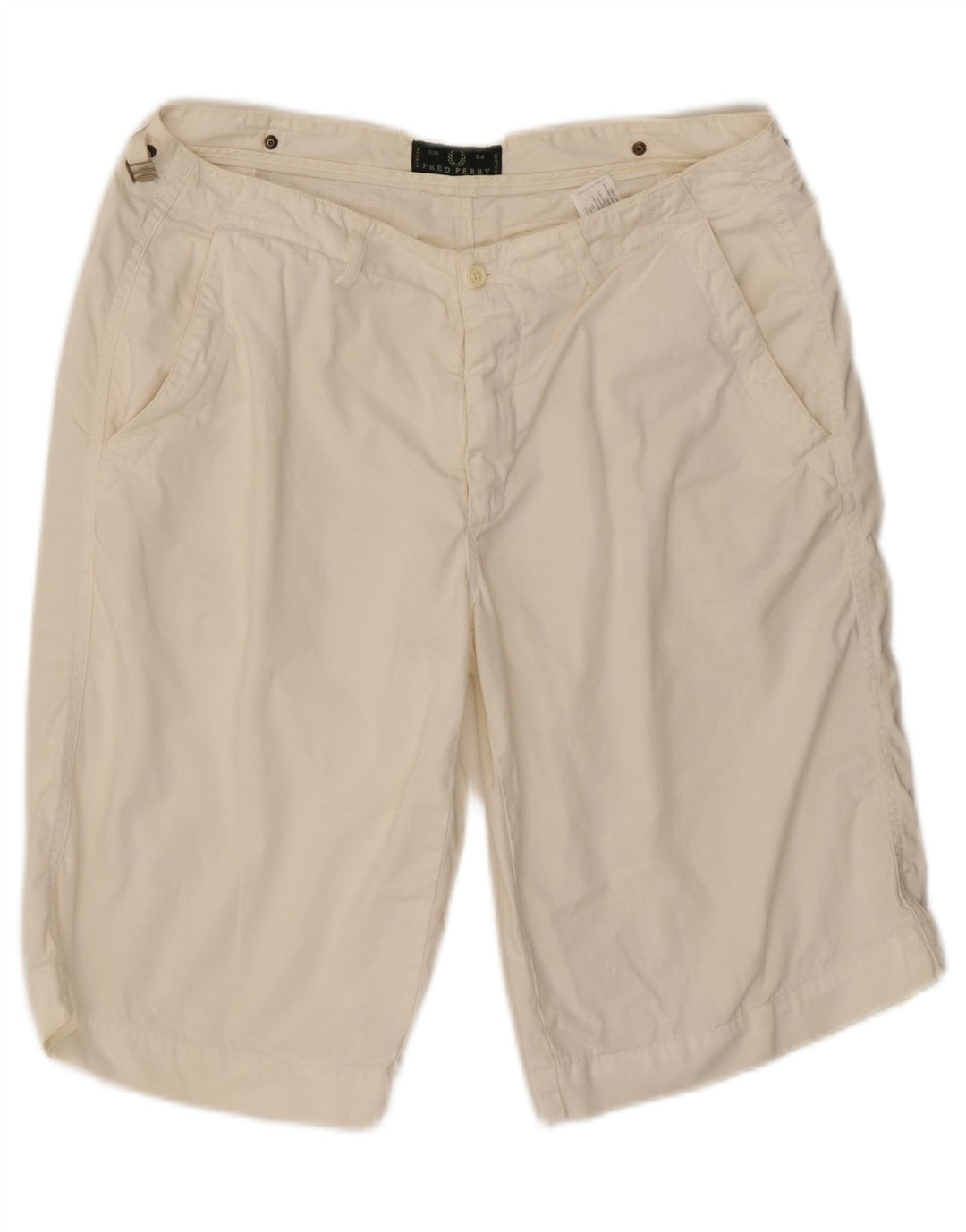 FRED PERRY Mens Chino Shorts IT 54 2XL W34  Off White Cotton Vintage Fred Perry and Second-Hand Fred Perry from Messina Hembry 