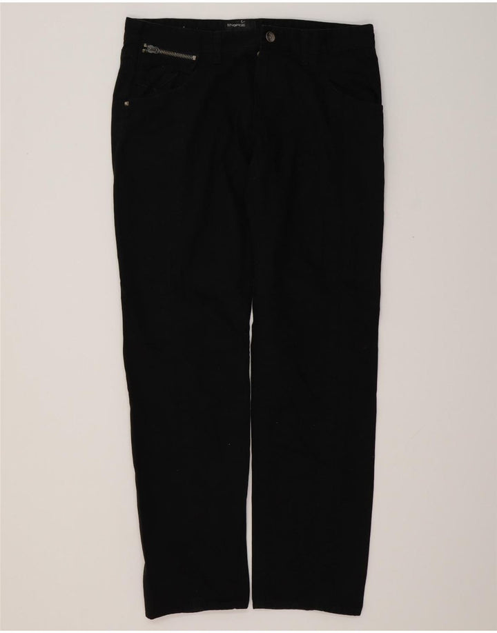 Calça casual reta masculina ENERGIE W36 L34 algodão preto