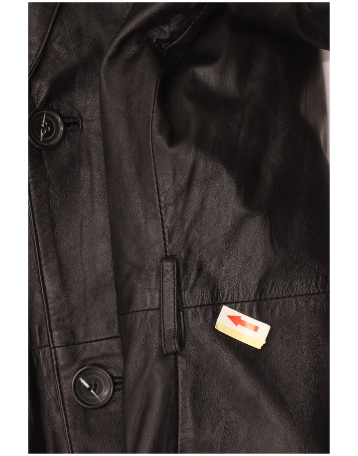 Casaco de couro masculino EU 50 grande couro preto