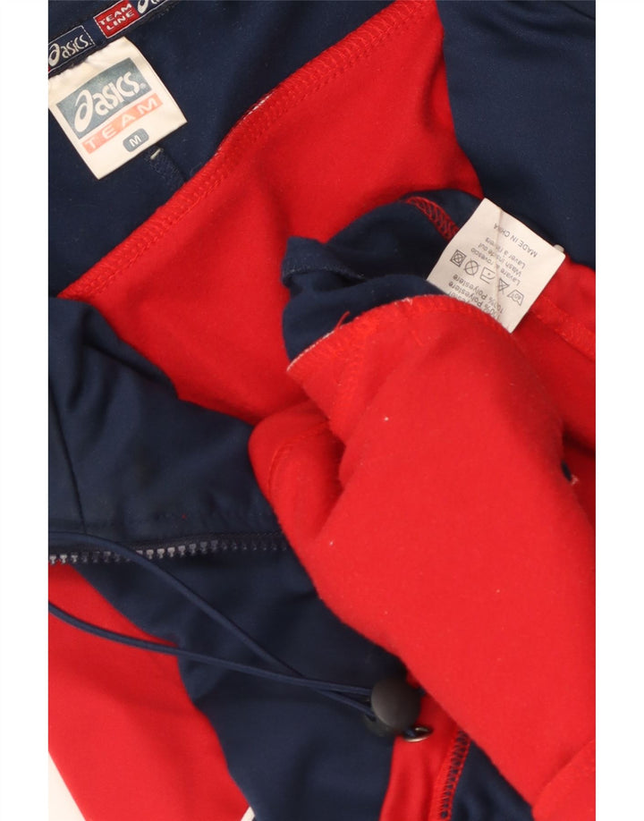 ASICS Mens Treino Top Jacket Medium Red Colourblock Poliéster