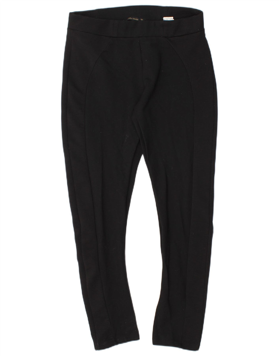 Zara Leggings Femininas UK 14 Grande Viscose Preta