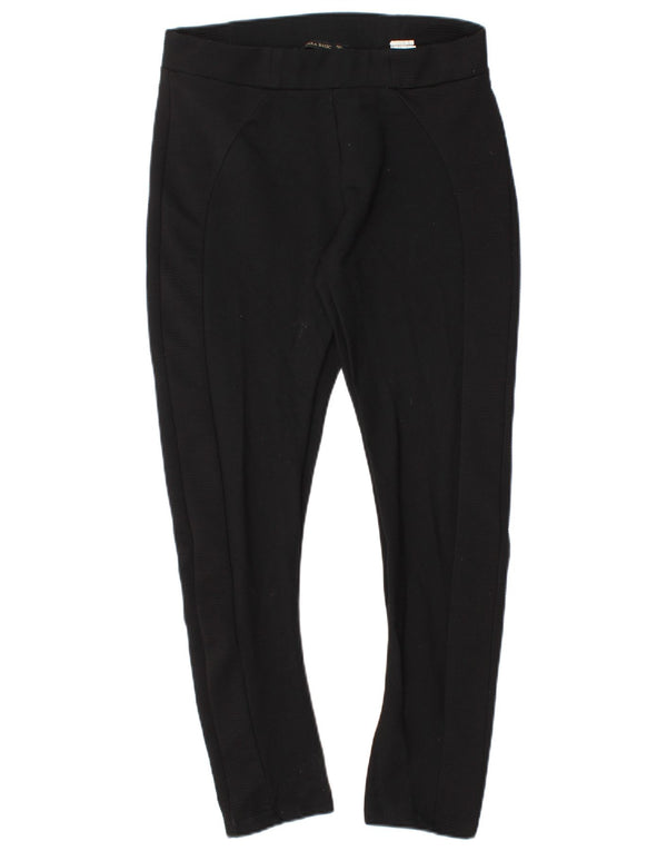 Zara Leggings Femininas UK 14 Grande Viscose Preta