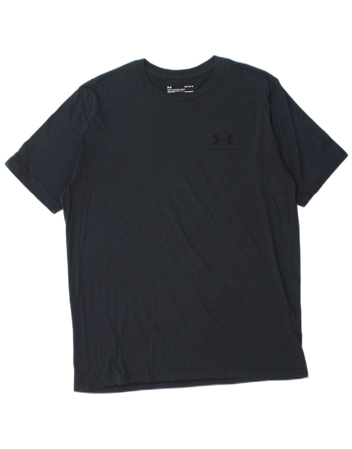 Camiseta masculina Under ARMOUR Heat Gear grande algodão preto