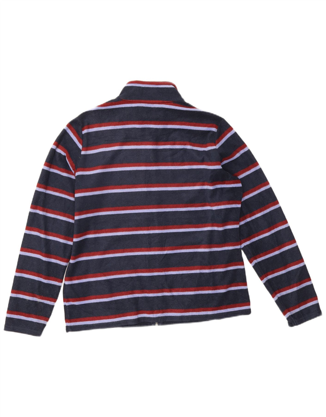 Jaqueta de lã feminina Marks & Spencer UK 16 grande listrada azul marinho
