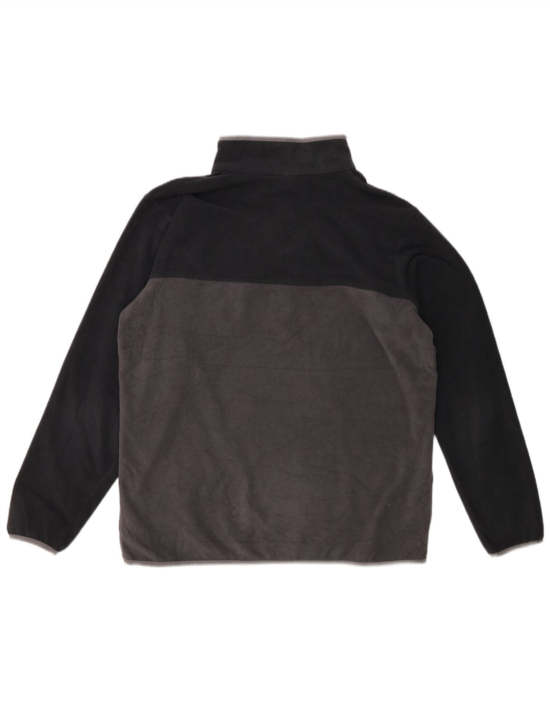 Columbia Suéter masculino de lã com gola redonda e poliéster grande cinza colorblock
