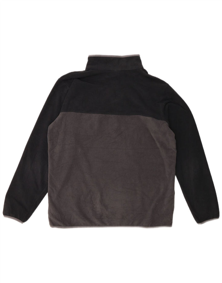 Columbia Suéter masculino de lã com gola redonda e poliéster grande cinza colorblock